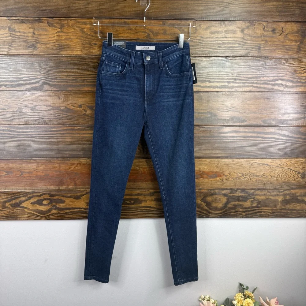 Joe’s Women High Rise Dark Blue Skinny Ankle Jeans Size 25 New
